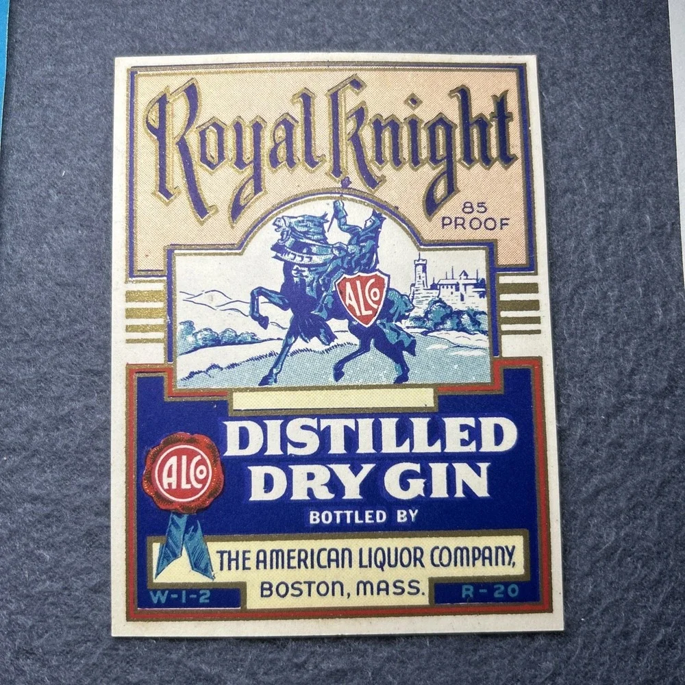 Vintage Lot of 7 Gin Alcohol Beverage Labels Collectible Bottle Labels‎
